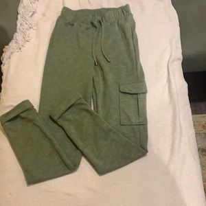 Green Cuffed Cargo Pants (2XS)
